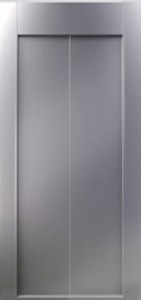 Δίφυλλη πόρτα επένδυση inox Δίφυλλη πόρτα επένδυση inox